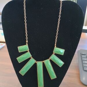 Elegant Green Necklace with Gold Accents